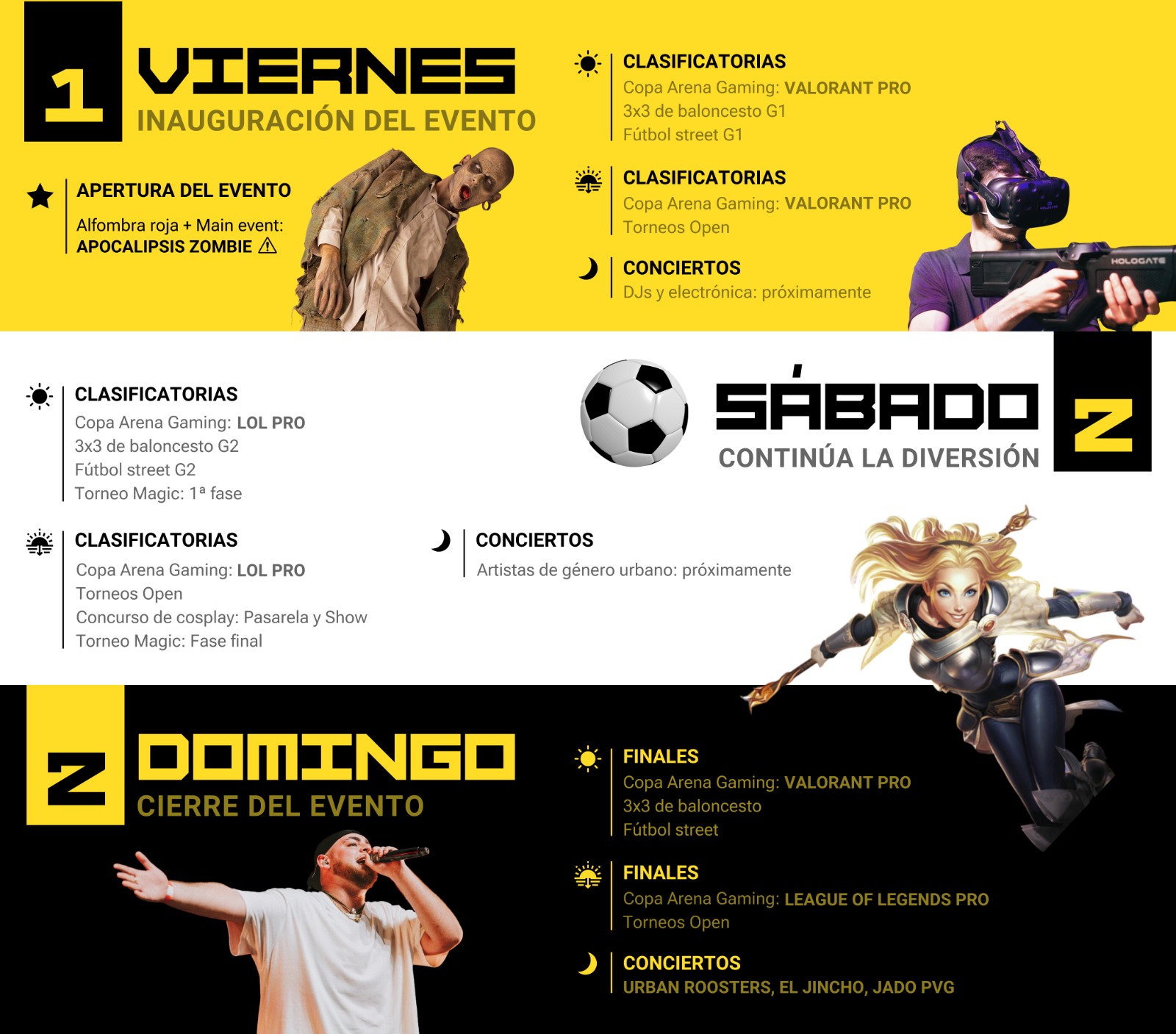 Calendario del evento